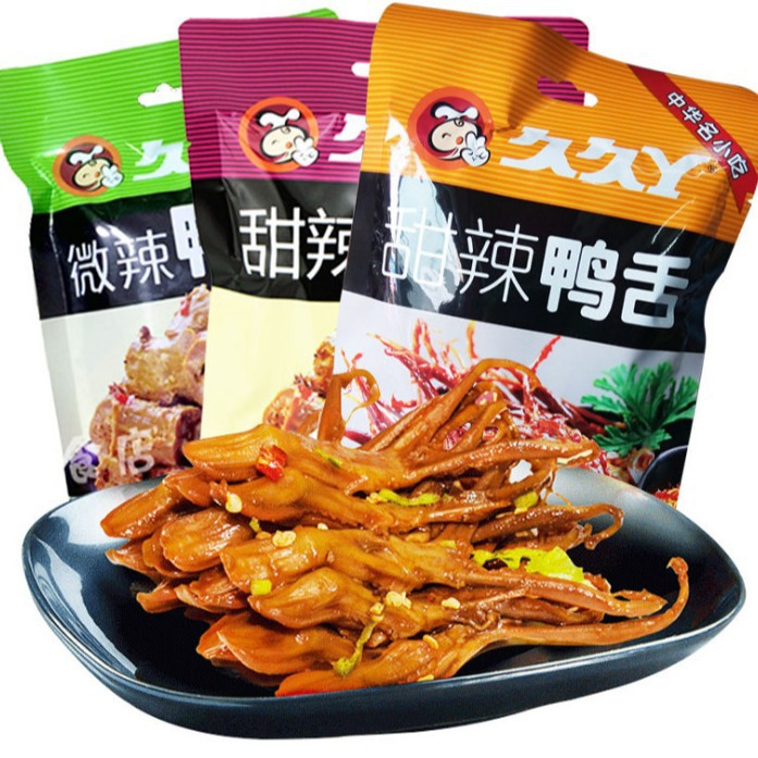 久久丫中袋装薄豆干鸭脖鸭翅鸭舌真空独立包装休闲办公零食。。。