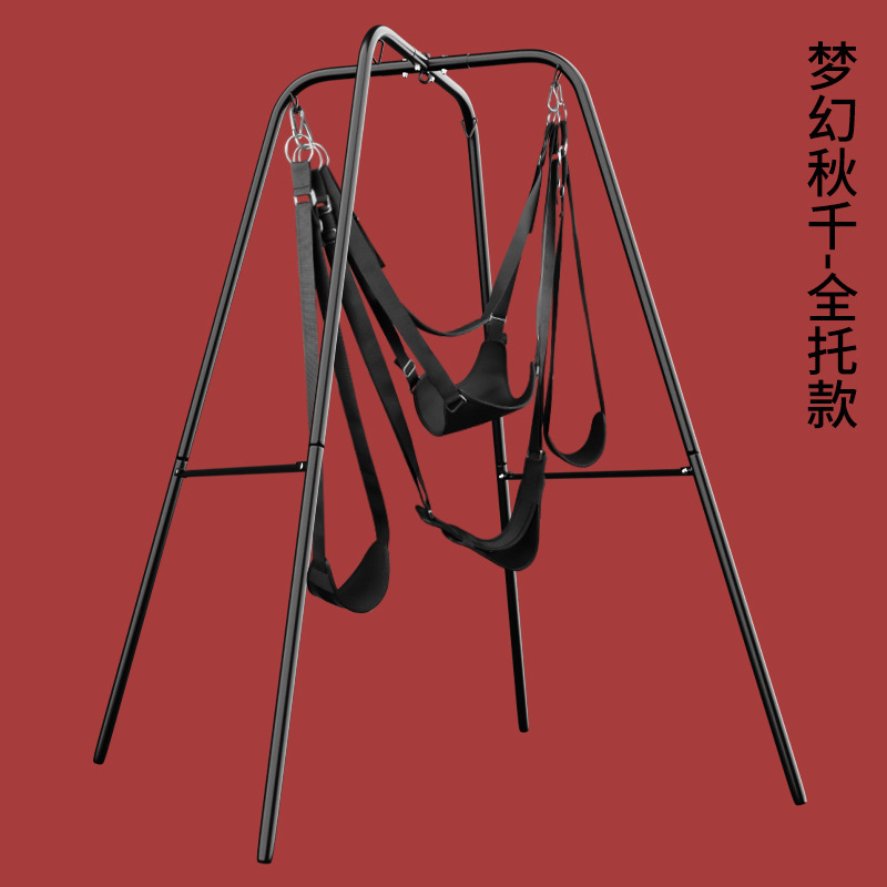 Jiuai Door Swing Restraint Set, Black Metal and Nylon Straps, Couples Bondage Play — detail image 33