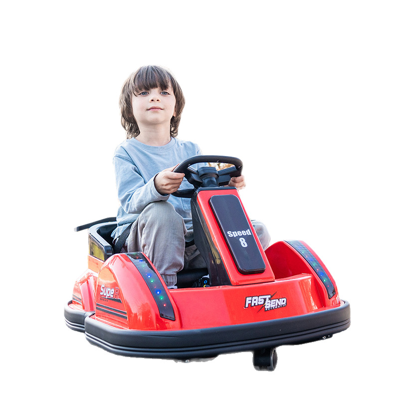 coche de choque eléctrico para niños, coche de juguete para niños, coche de carga de cuatro ruedas para bebés con control remoto
