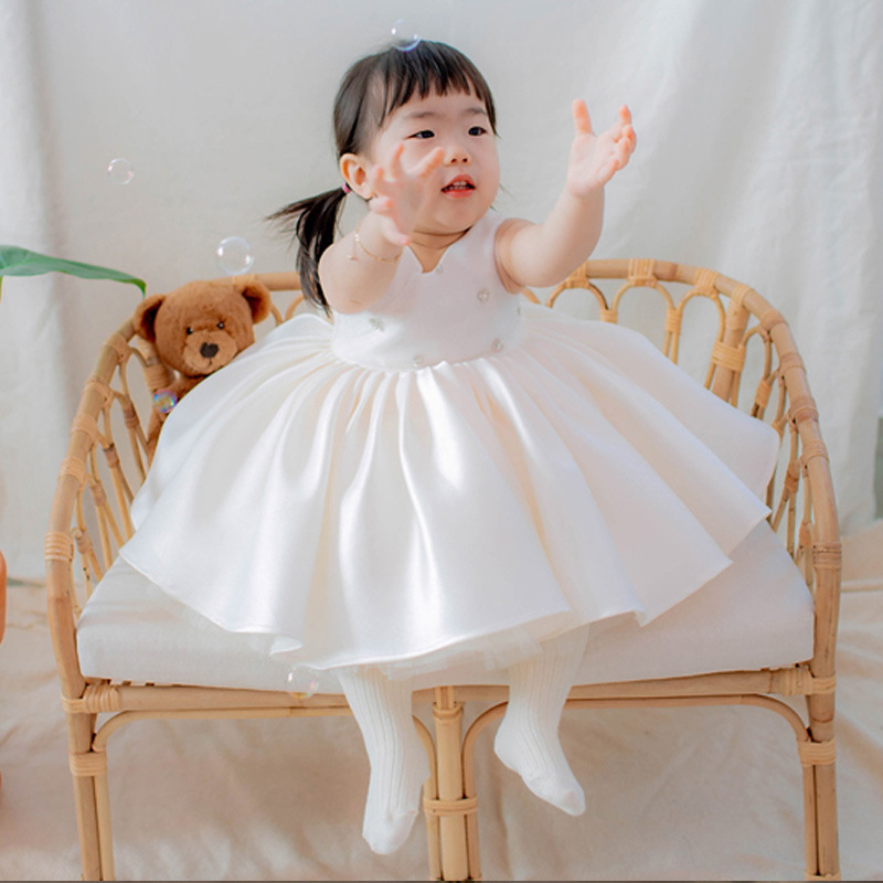 Abito da principessa con tutù per bambine, vestito primaverile per bambine, elegante completo per il compleanno delle neonate, abito da sera per il primo anno._voghion.com