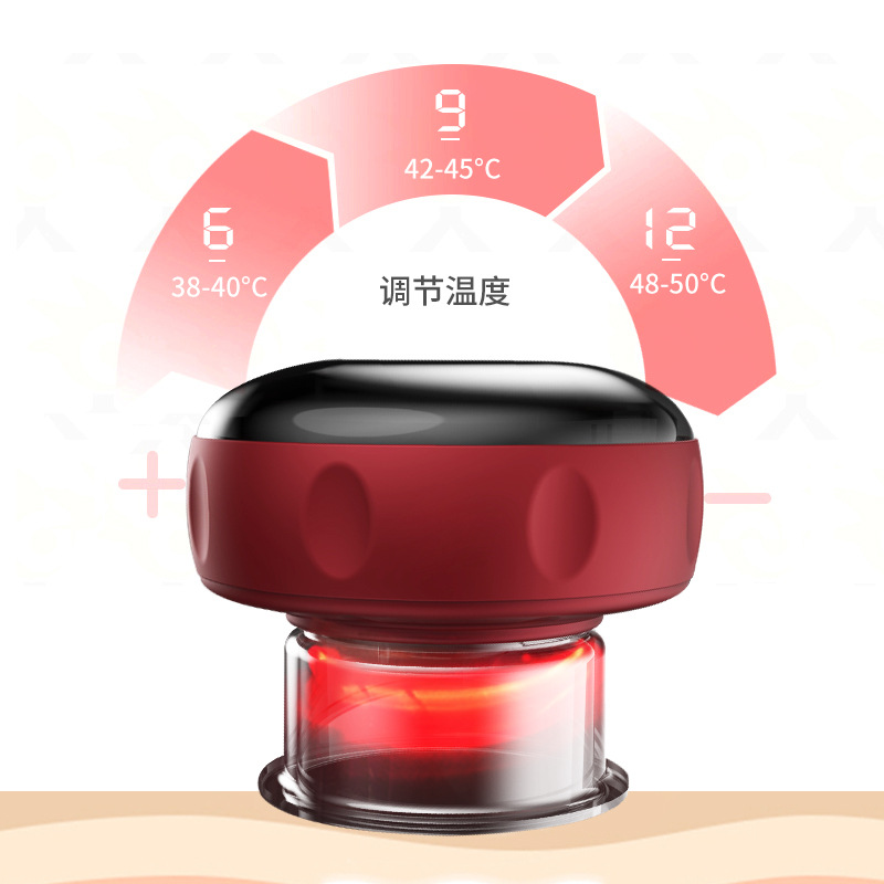Intelligent Vacuum Cupping Scraping Instrument Electric Breathing Heating Scraping Instrument Meridian Dredging Massager Suction Sha Instrument