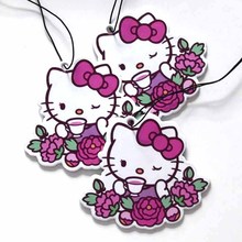 卡通网红纸质汽车香片后视镜挂件油站洗车店促销香车载香薰片礼品