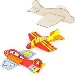 クリエイティブ diy 木製落書き飛行機幼稚園教育白胚モデル空白着色と挿入ヘリコプター材料