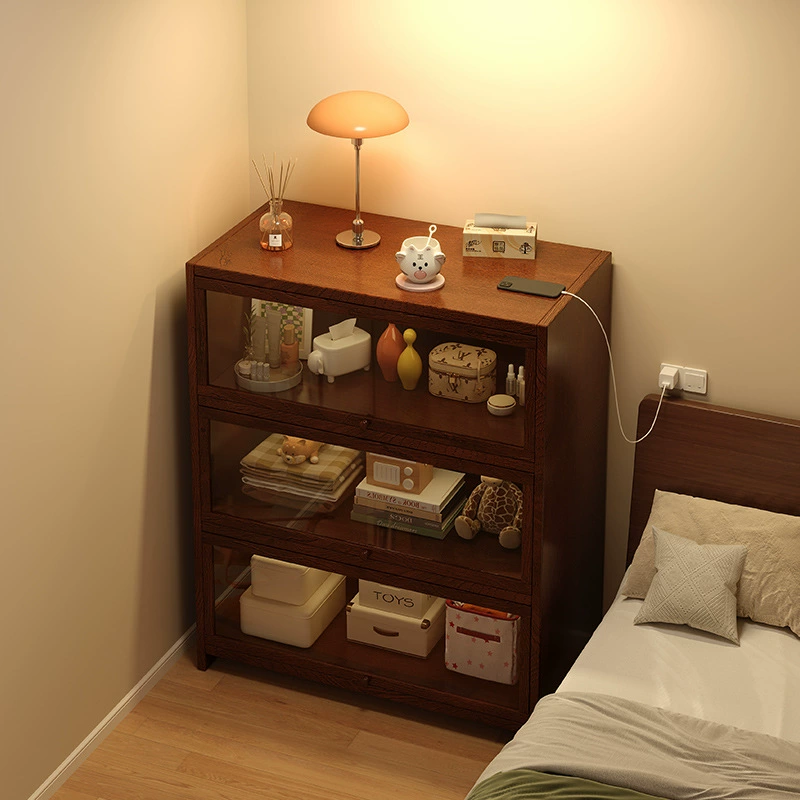 Тумбочки из цельного дерева тумбочки книжные полки поло бытовые пылезащитные шкафы