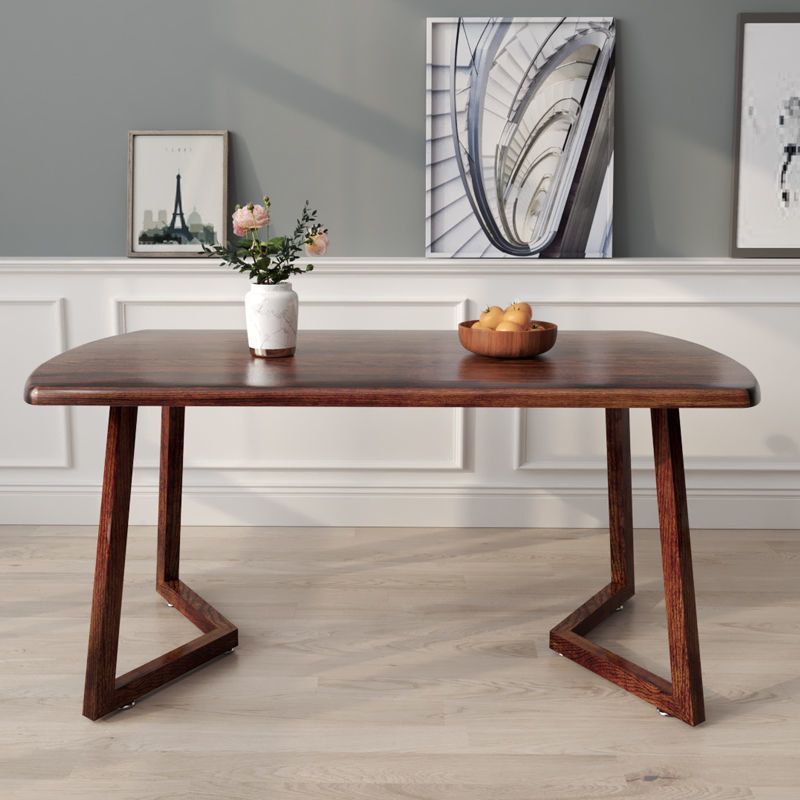Mesa de comedor nórdica, mesa de comedor rectangular moderna y simple para casa pequeña