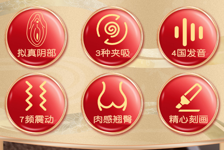 Jiuai Male Masturbator Airplane Cup with Realistic Vaginal and Buttocks Mold in TPE — detail image 2