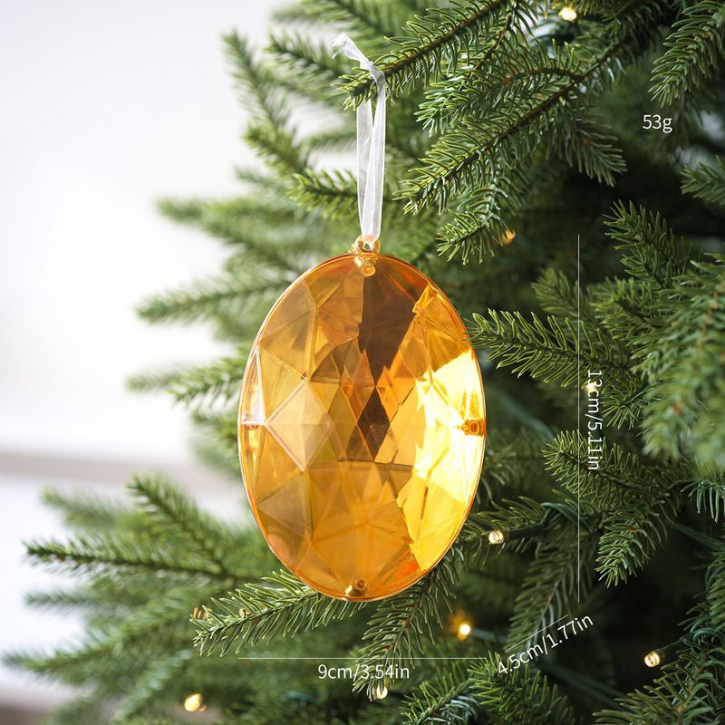 新しいクリスマスツリーペンダントカラフルな光沢のあるアクリルフェイクジェムストーンペンダントクリスマスとバレンタインデーの装飾クロスボーダー|undefined