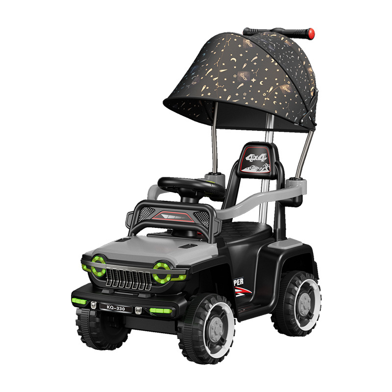 Niños eléctricos todoterreno controlado remoto cochecito de cuatro ruedas para niños, niños y niñas 1 - 3 - 6 anti-volqueo