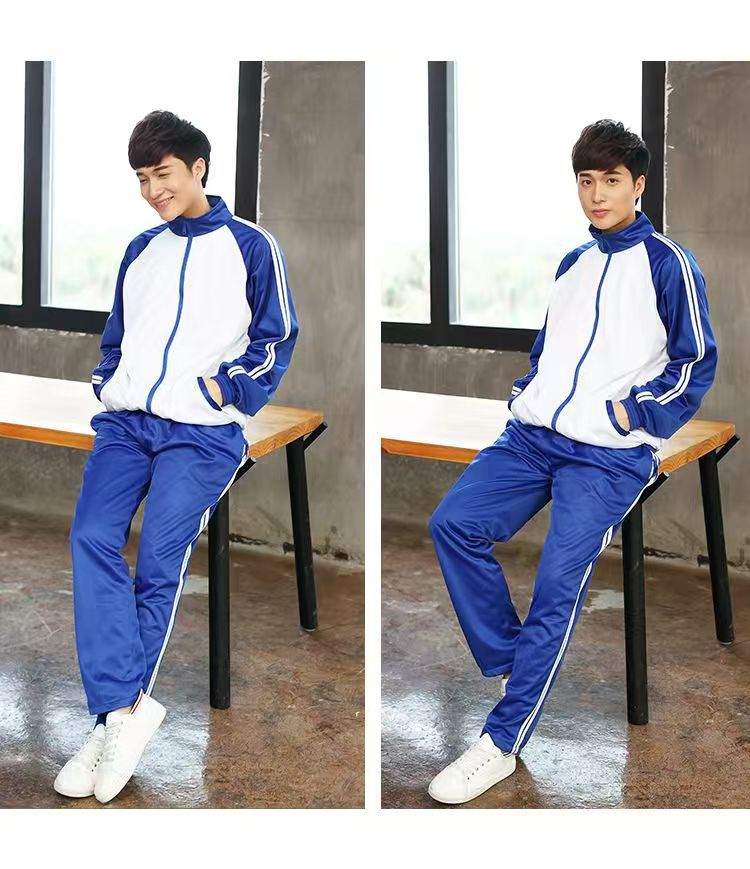 재킷 + 스트레이트 팬츠 (블루 지퍼)