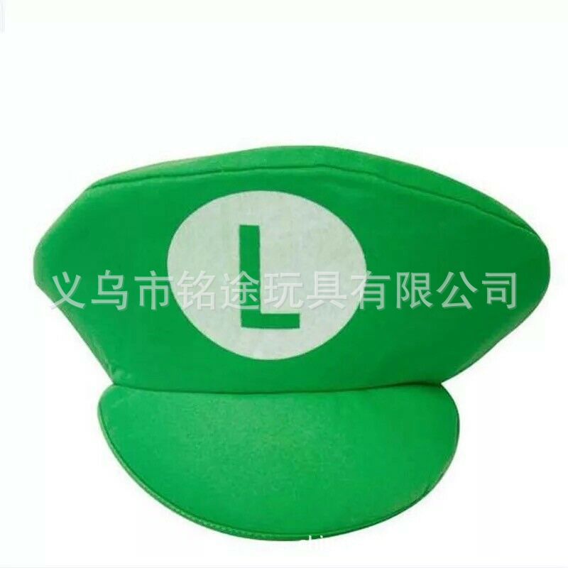 Fabricantes de sombreros al por mayor Halloween Luigi sombrero traje de dibujos animados sombrero barba guantes traje