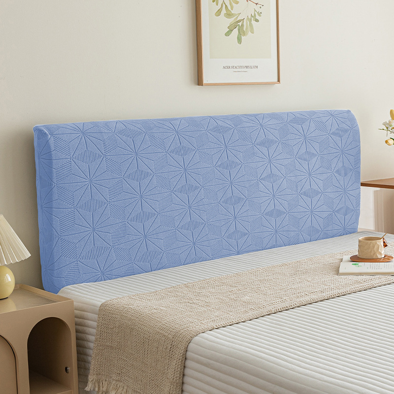 Funda de Cabecera de Terciopelo Jacquard Transfronteriza, Cubre Cabecera Completo, Suave, Antipolvo, Personalizable, Protector de Respaldo de Cama Elástico