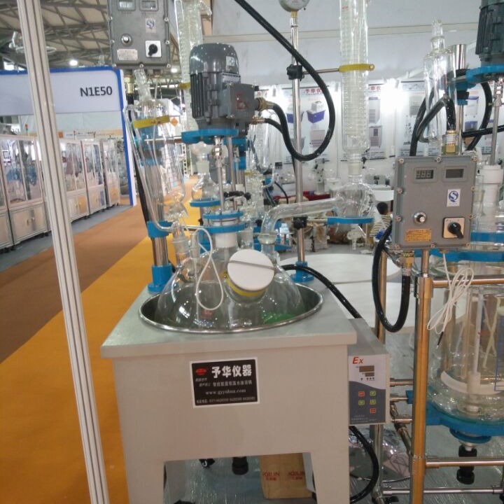 予华仪器   单层玻璃反应釜，密封PTEE材料，密封性能好