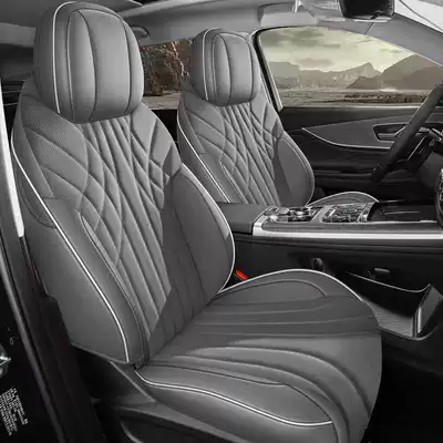 Chery Tiggo 9X seat covers, full-coverage design, suitable for all seasons, breathable interior car accessories, seat cushion covers (Modelə uyğun (Original) oturacaq örtükləri) - mysterious-gray-standard-edition-note-the-model-year-rear-half-cover