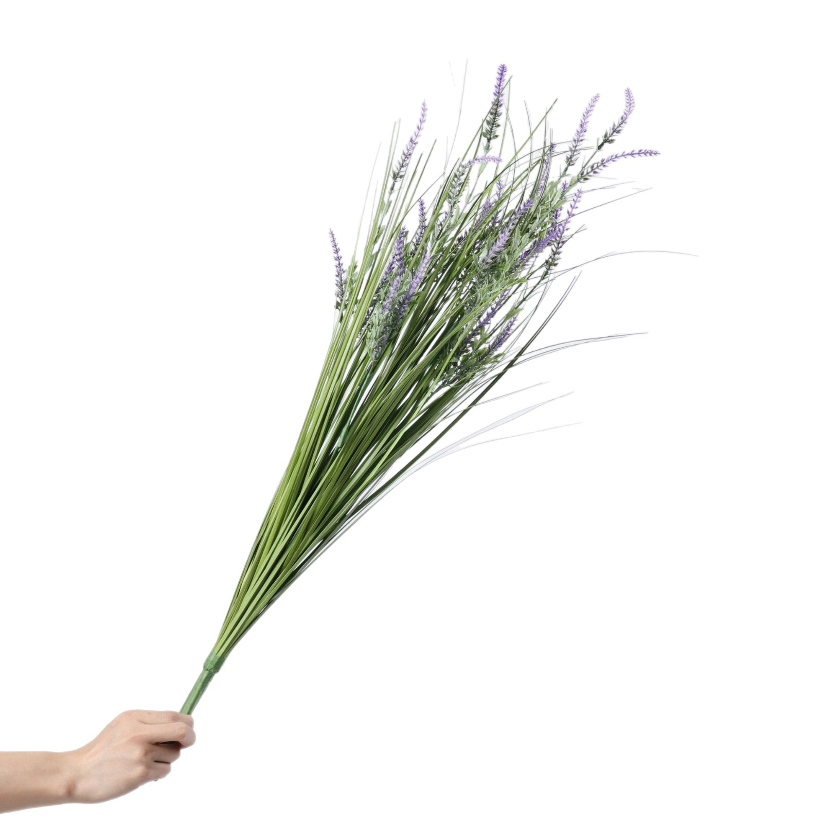 Simulación de plantas verdes, juncos, hierba, cebolla, lavanda púrpura, decoración de interiores, arreglos florales, paisajismo de plantas biónicas