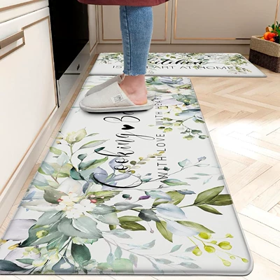 Avtomobil döşəmə paspasları | Home Kitchen Non-Slip Oil-Absorbing and - jn-abstract-kitchen-mat-6-4060cm-crystal-velvet
