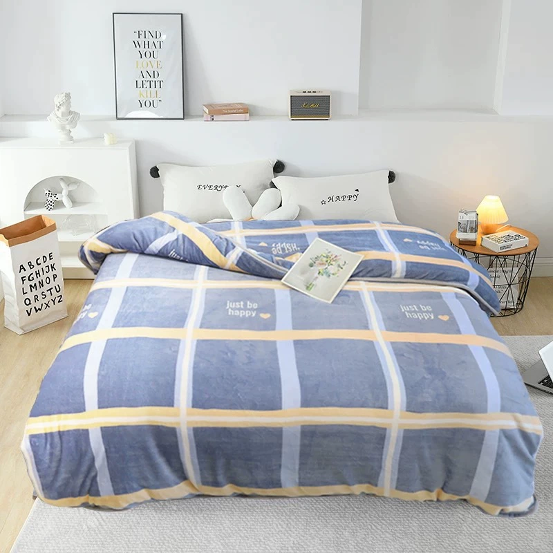 Пододеяльник из молочного фланеля, одинарный, 1,5-местный, двусторонний, утолщенный, из кораллового флиса, 1.8m