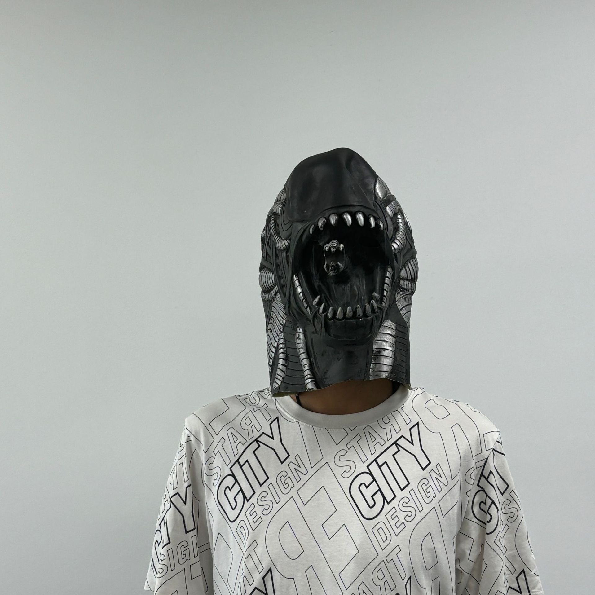 Nuevo Halloween RPG prop alienígena cos chatter máscara de terror en vivo parodia mutante cubierta