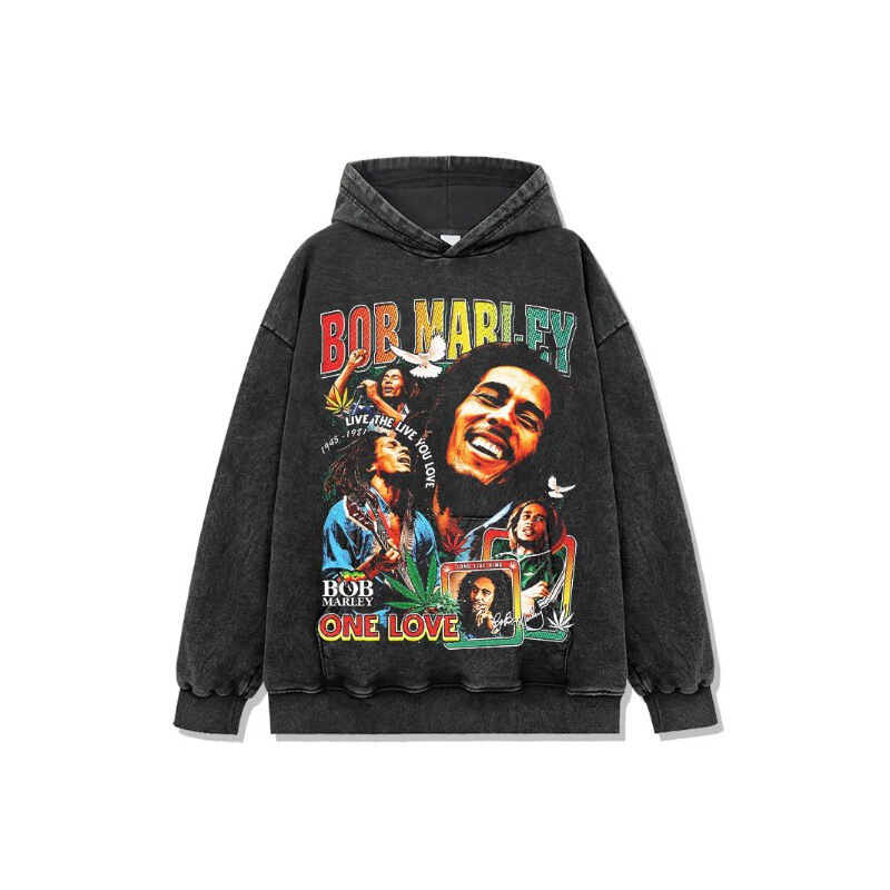 Reggae Godfather Bob Marley Bob Marley American Vintage vintage Rock Crewneck Hoodie Hoodie