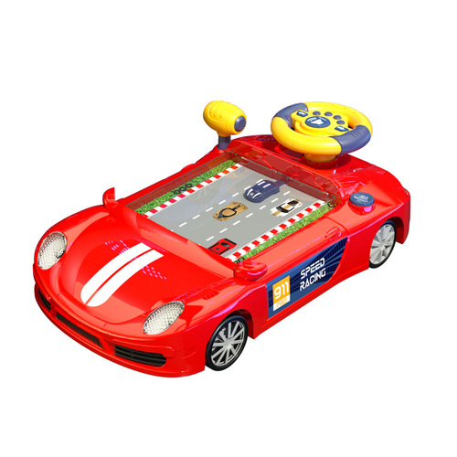 Cross-border racing adventure steering wheel electric desktop game console avoidance simulation driving children's toy