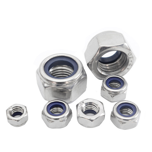 304/316 stainless steel nylon lock nut anti-loosening self-locking nut DIN985//M4M5M6M8M10