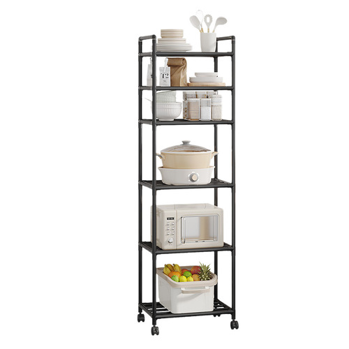 Kitchen shelf, floor stand, multi-layer household microwave shelf, kitchen storage, pot holder, movable