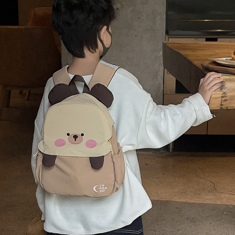 Kindergarten escuela primaria mochila escolar dibujos animados lindo oso niños y niñas mochila 2025 nueva mochila transfronteriza para niños