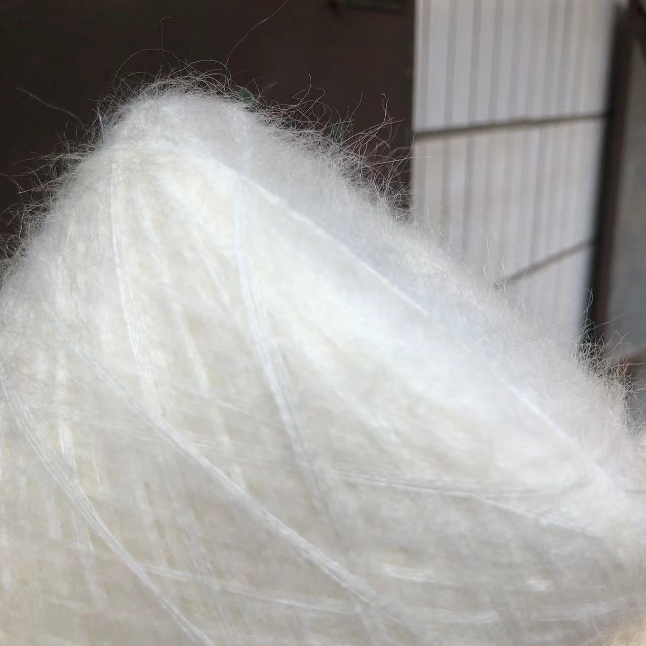 小马海万支真丝马海长毛柔软仙气白色气质百搭不扎