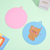 Cartoon non-slip cute table mat, cup from soft rubber