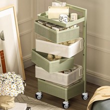 小推车厨房置物架储物架落地多层移动零食架多功能收纳架杂物收纳