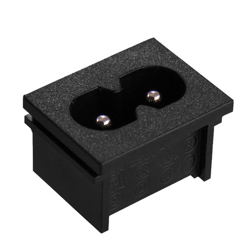 Small 8-figure AC power socket, 8-shaped two holes, 8-shaped card plug-in 18*23MM socket 040