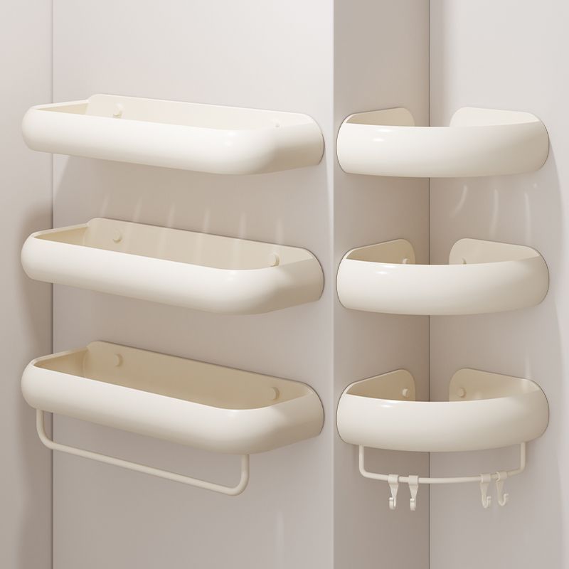 Cream-Style Bathroom Storage Rack Without Punching Holes in the Bathroom Toilet Washbasin Wall-Mounted Toilet Storage Shelf