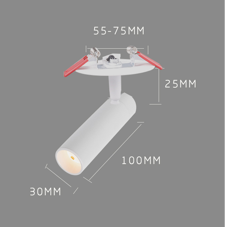 埋め込み型スポットライト開口部 75MM 小型スポットライト 小型角度ビーム 3 度 8 度雰囲気茶室美術館|undefined