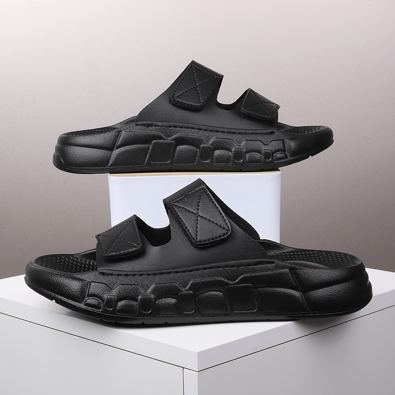 Slippers Men's Summer Outer Wear Non-slip Velcro Adjustable Casual Slippers Soft Bottom Dung-feeling Outdoor Sports Sandals Slippers Men's Summer Outer Wear Non-slip Velcro Adjustable Casual Slippers Soft Bottom Dung-feeling Outdoor Sports Sandals