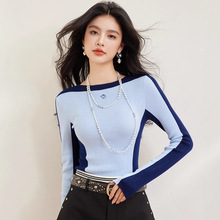 R3789Ʒ��Ůװ2025����Բ�쳤���ڴ�����Ůë����֯����������