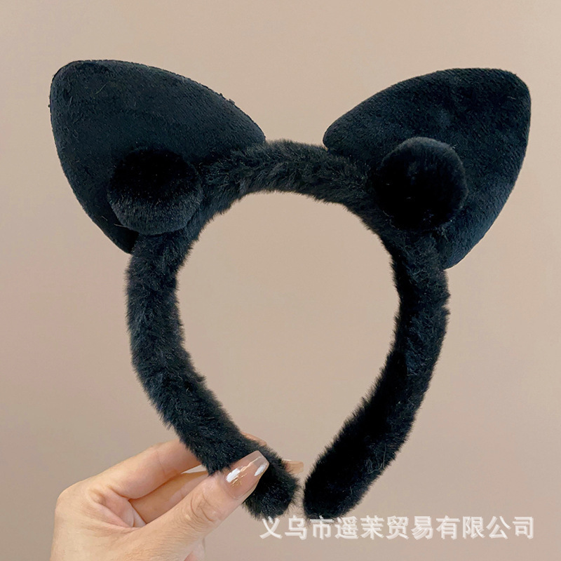 曲奇饼干洗脸发箍女2025新款毛绒压发头箍可爱发卡子防滑发捆头饰|undefined
