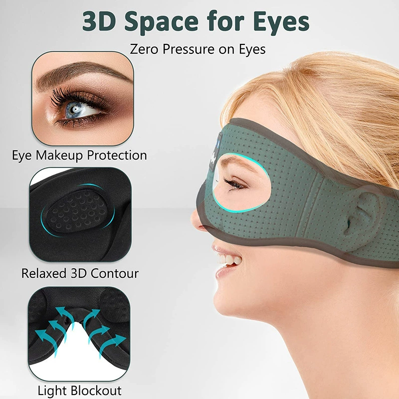 Умная дышащая маска для сна, наушники, 3D, bluetooth