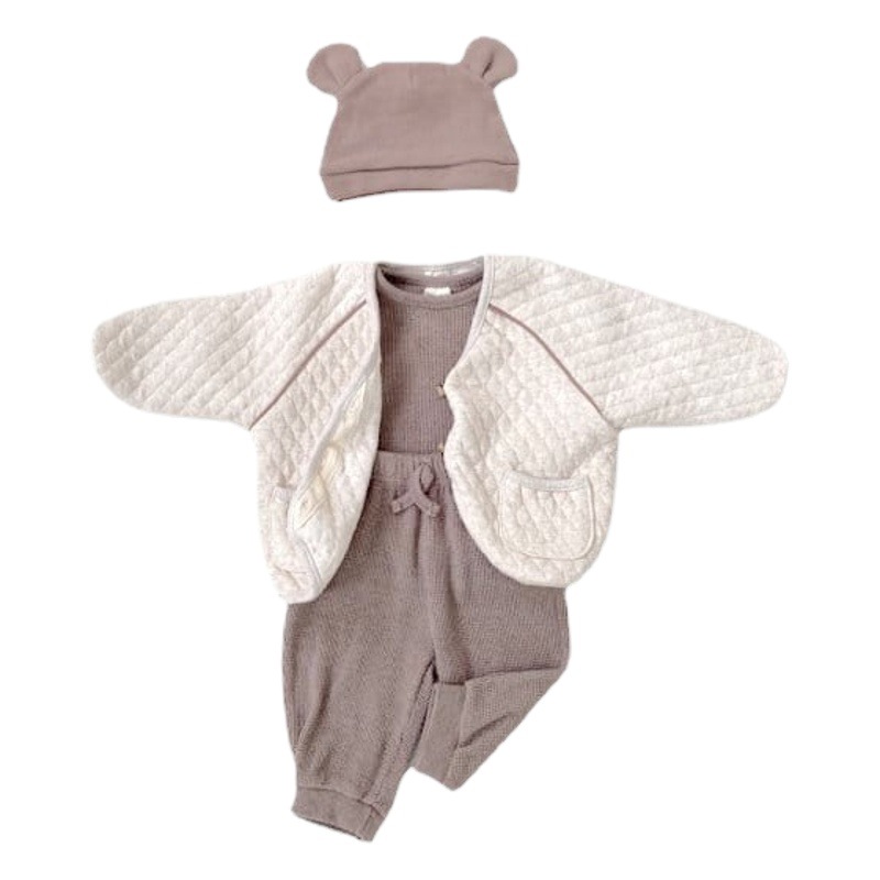 Abrigo de estilo coreano para niños ropa para niños otoño bebé abrigo de un año bebé otoño algodón abrigo bebé cardigan top