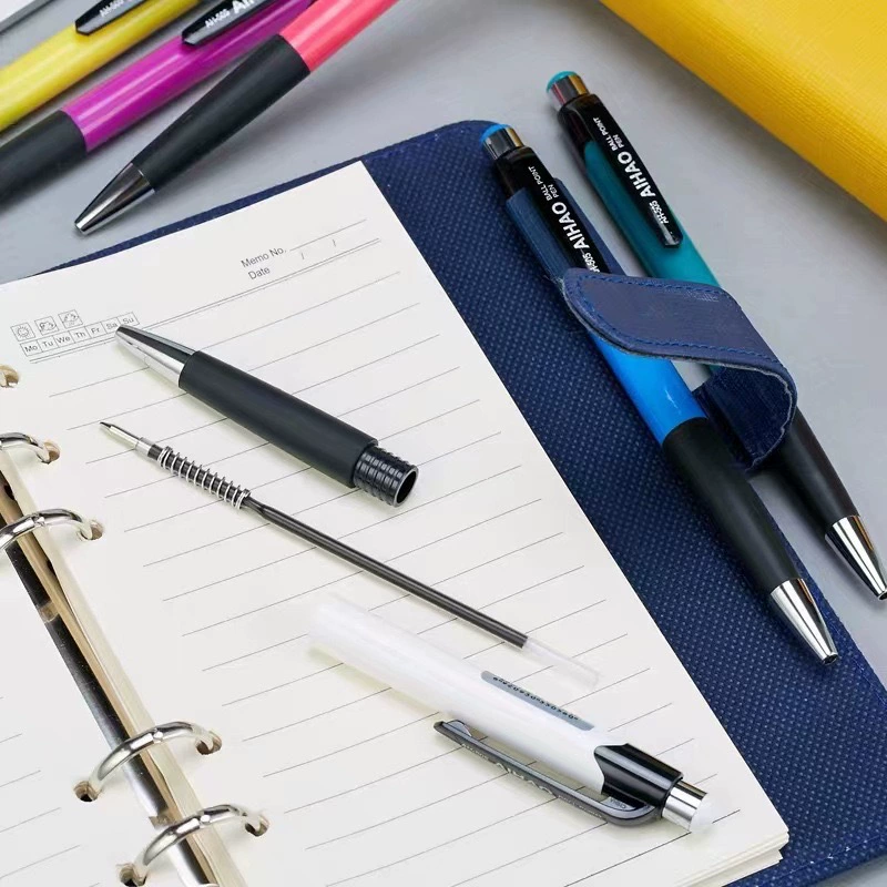 爱好 Blue multicoloured classic ballpoint pen for office, 0.7mm