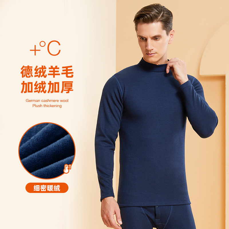 Navy blue [middle collar suit]