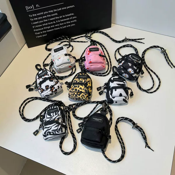 Mini Lipstick Earphone Pouch 2025 New Trendy Fashion Pendant Bag Niche Design Fabric Shoulder Crossbody Bag