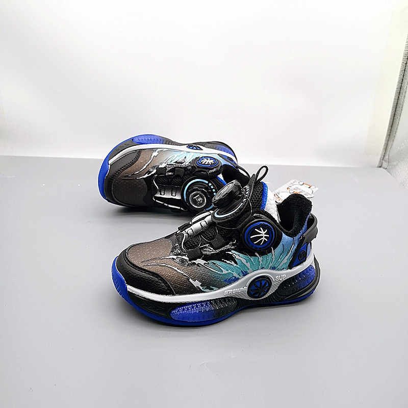 Zapatos deportivos de algodón masculinos de cuero de invierno nuevos zapatos para niños, niños, zapatos para padres, zapatos para niños