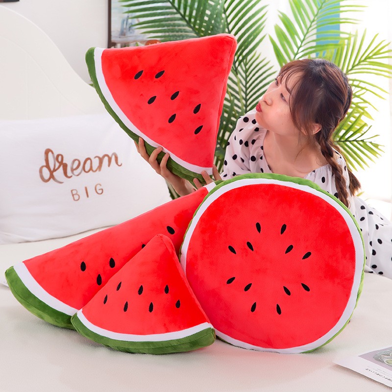New simulation fruit pillow, watermelon cushion, plush toy, office chair sofa cushion, stuffed doll