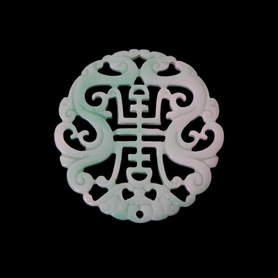 厂家直销树脂仿玉镂空玉牌古装汉服流苏挂件配饰腰间双龙玉牌腰佩|ms