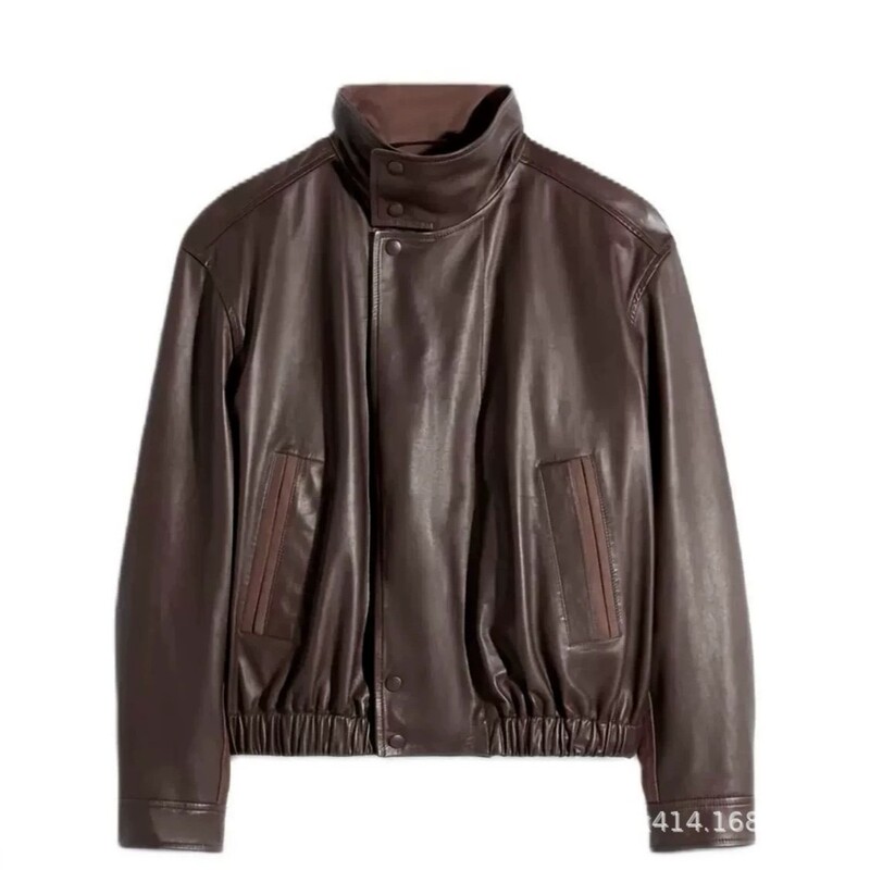 In Stock, New Product: Row-Style Suede Notch Lapel Old Money Style Oversized Leather Blazer
