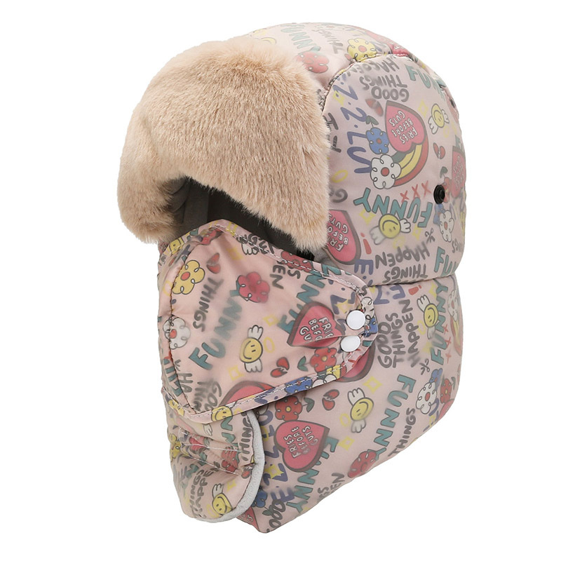 Trapper Hats Lei Feng pălărie îngroșată iarnă în aer liber pălărie caldă pentru femei care călăresc pălărie rezistentă la vânt plus pălărie din bumbac și catifea_voghion.com