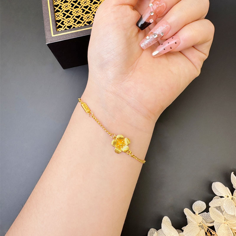 Vietnam Sha Jin LOVE letras flores pulsera pétalos de flores damas lujosas no desvanecerse de moda simple suministro de fabricantes