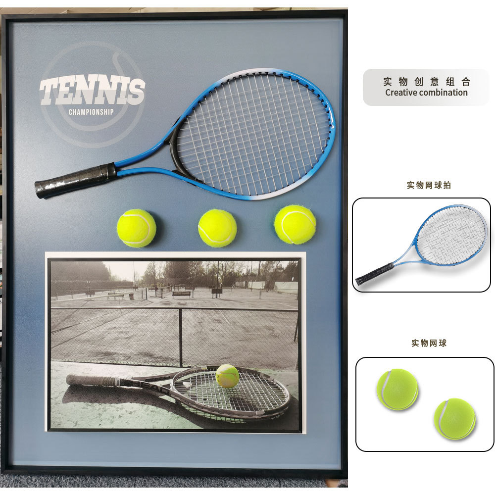 Tenis colgante pintura sofá Fondo pared tenis real pintura decorativa pasillo de alta calidad dormitorio pasillo colgante pintura