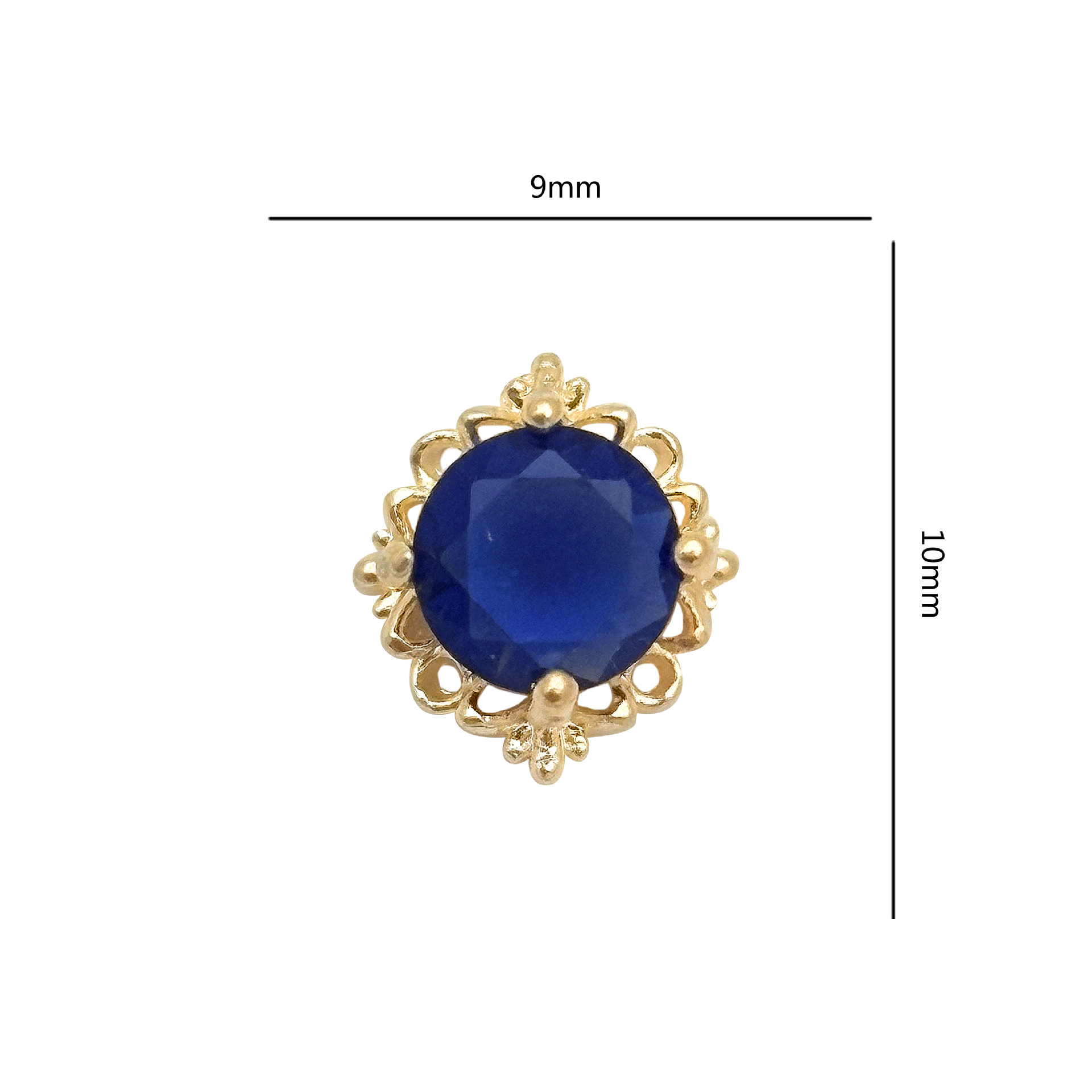 Retro ronda circonio uñas joyería uñas diamante joyería DIY uñas pegatina circón único retro circón fábrica lote