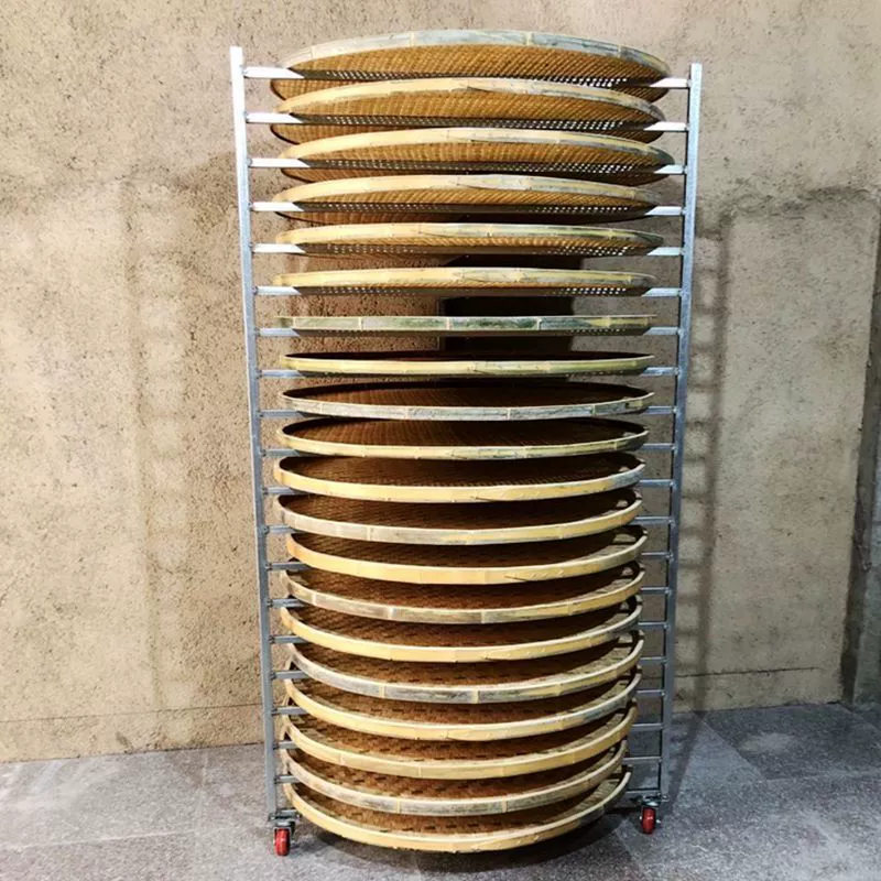 Стойка для сушки чайных листьев, многослойная стойка для хранения, стойка для размещения бамбуковых сит, бамбуковый совок, железная стойка для хранения посуды для приготовления чая