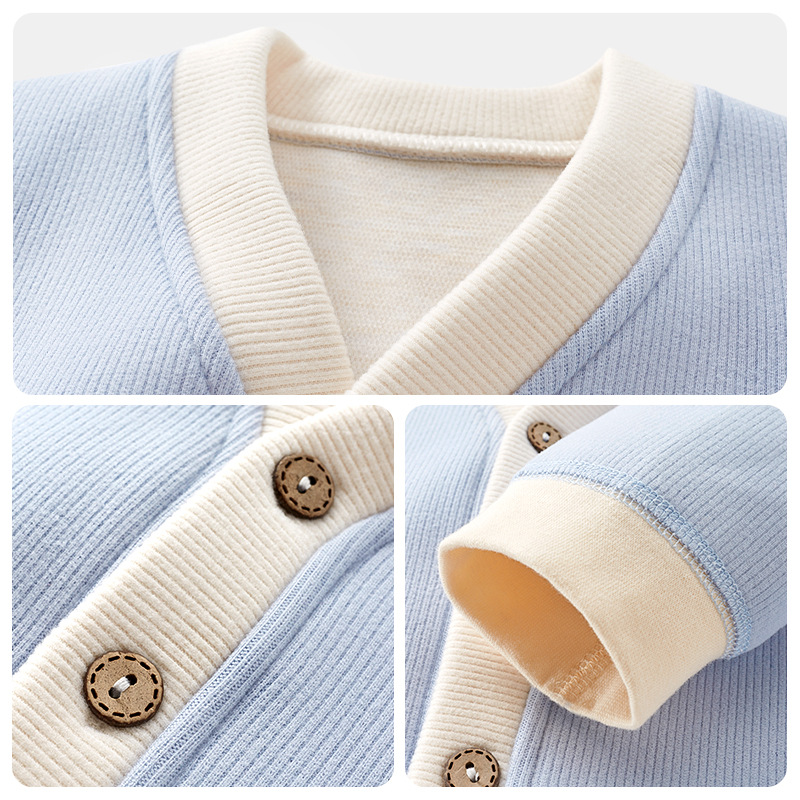 Ropa de abrigo para bebés para primavera, otoño e invierno, ropa de abrigo cálida para bebés, cárdigan para niños y niñas de un año, ropa para niños pequeños, ropa de invierno para niños